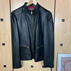 WILSONS LEATHER genuine leather zipper jacket